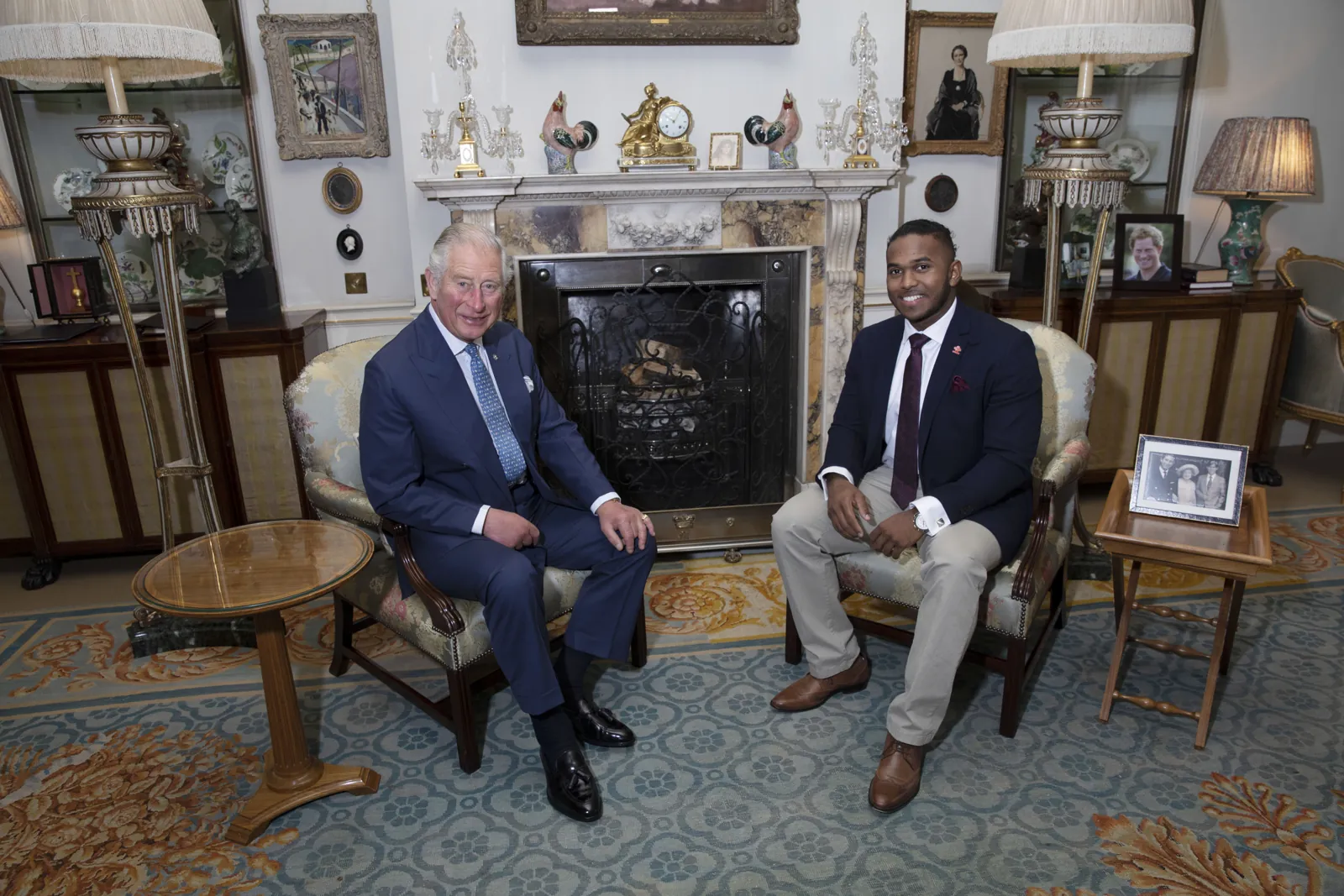 Omar Sharif with HM King Charles III at Clarence House