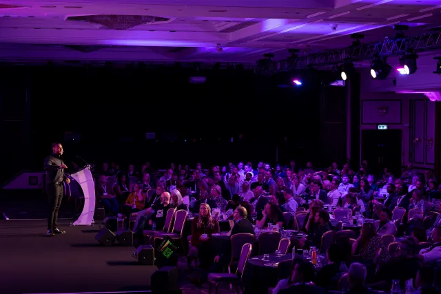 Keynote to a packed ballroom