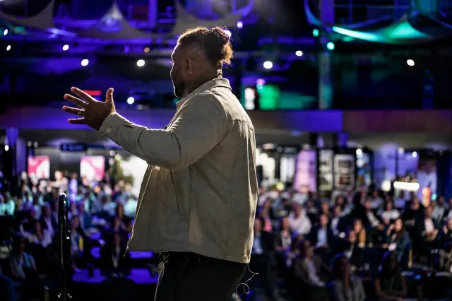 On stage at the IAPS conference, 2026